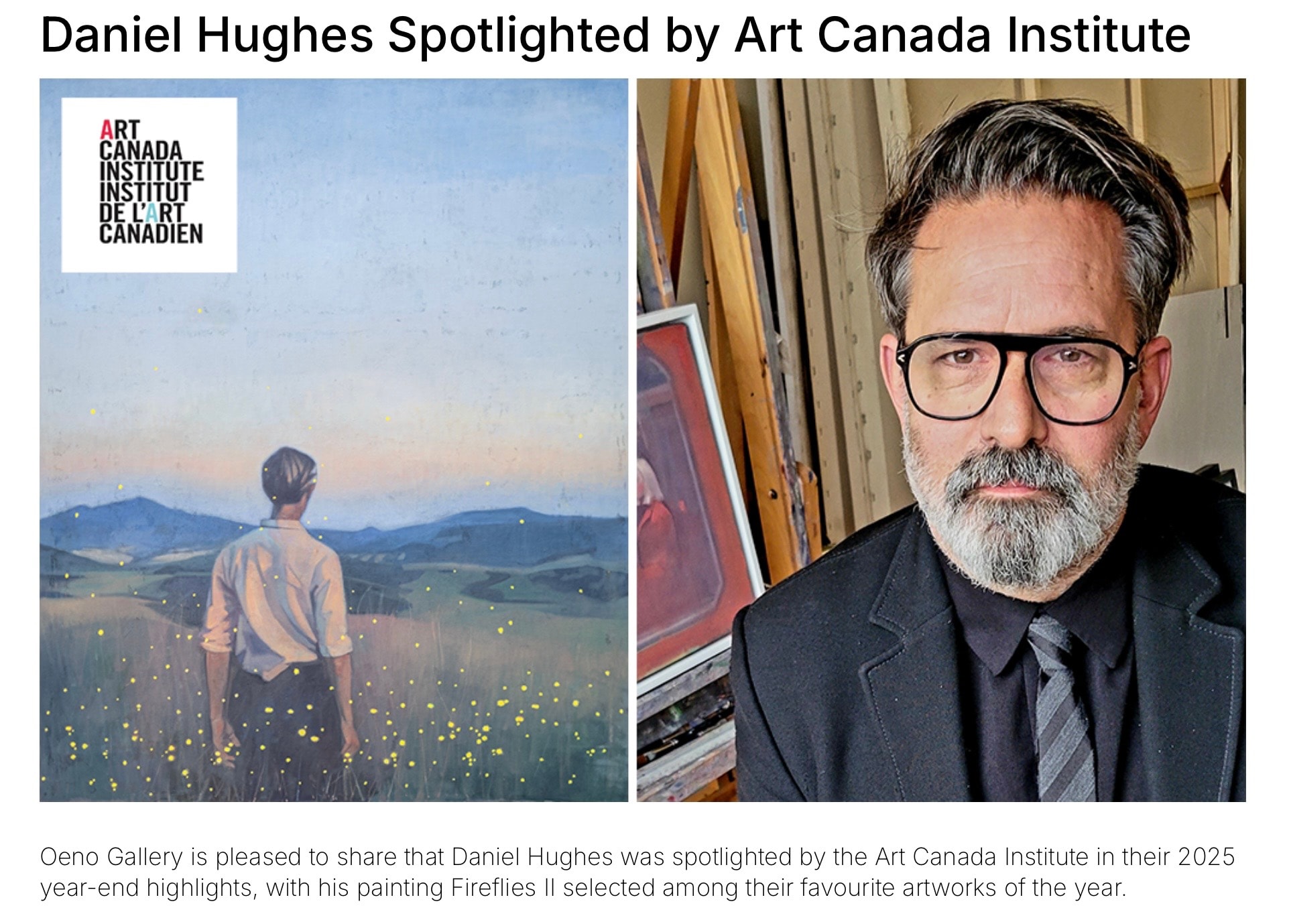 Daniel Hughes spotlighted by Art Canada Institute